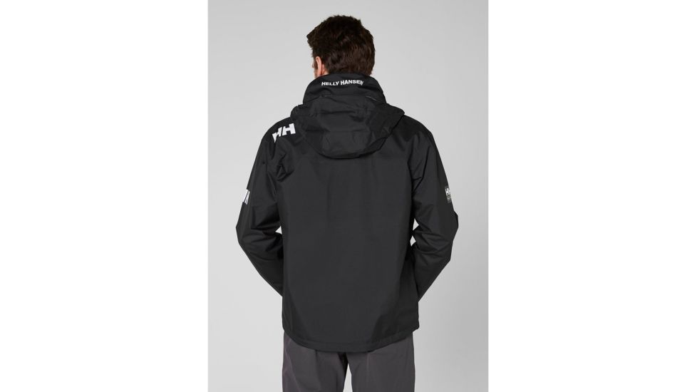Helly Hansen Crew Hooded Jacket - Mens, Black, 2XL, 33875-990-2XL