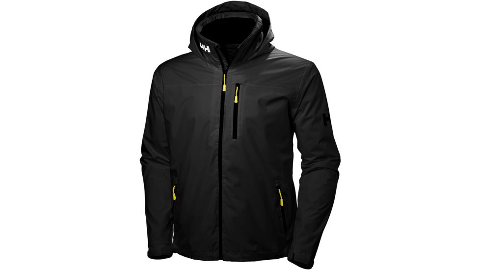 Helly Hansen Crew Hooded Jacket - Mens, Black, 2XL, 33875-990-2XL
