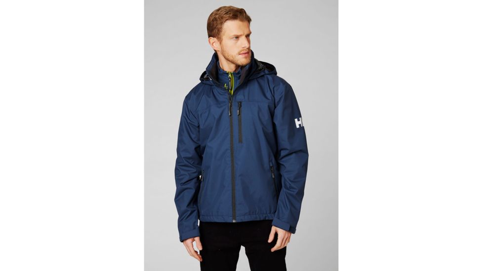Helly Hansen Crew Hooded Jacket - Mens, North Sea Blue, Extra Large, 33875-603-XL