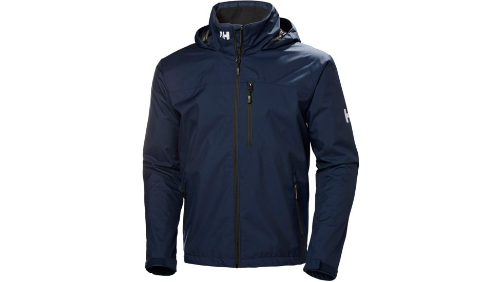 Helly Hansen Crew Hooded Jacket - Mens, North Sea Blue, Extra Large, 33875-603-XL