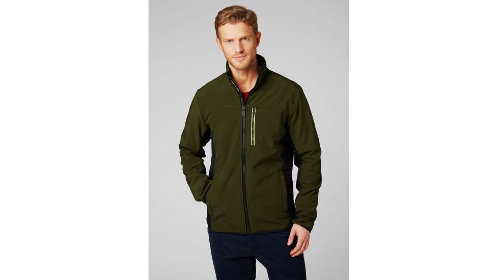 Helly Hansen Crew Softshell Jacket - Mens, Forest Night, Extra Large, 54412-469-XL