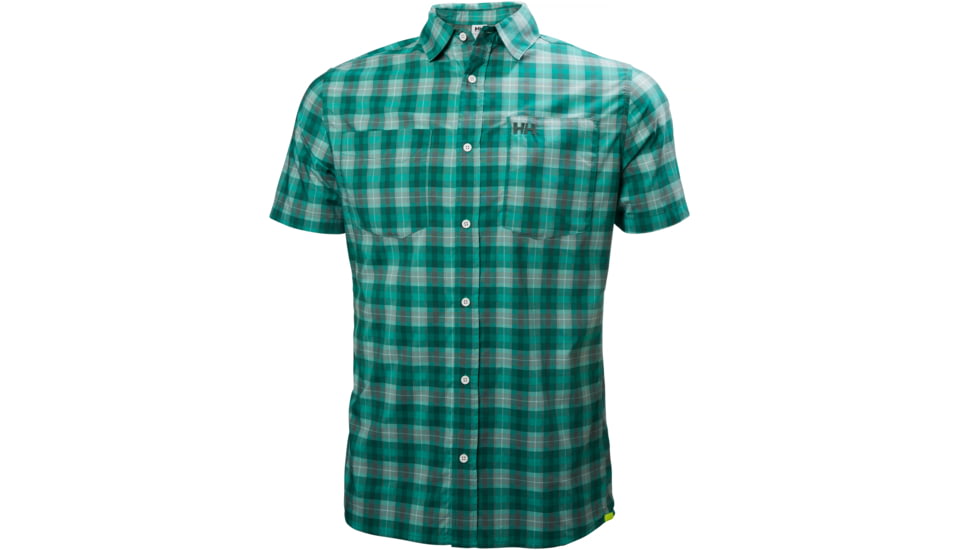 Helly Hansen Domar Short Sleeve Shirt - Men's-Jungle Green-Small