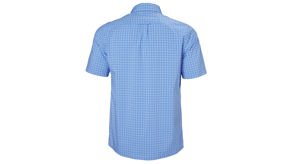 Helly Hansen Fjord Qd Short Sleeve Shirt - Mens, Cornflower Check, Extra Large, 34048509-XL
