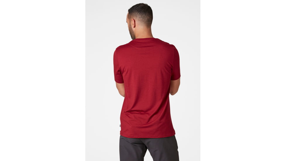 Helly Hansen HH Merino Graphic T-Shirt, Oxblood, Large - Mens, 49321-215-L
