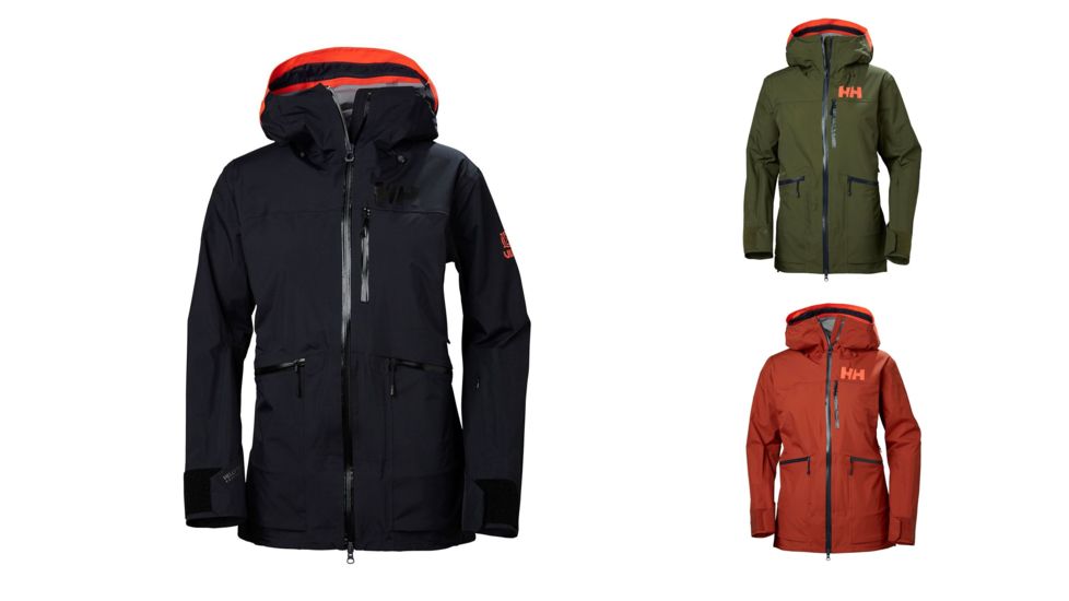 Helly Hansen Kvitegga Shell Jacket - Womens, Black, Ivy Green, Red Brick