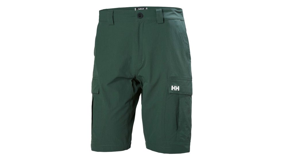 Helly Hansen Mens Qd Cargo Shorts 11 Inch, Jungle Green, 38 Waist, 54154-390-38