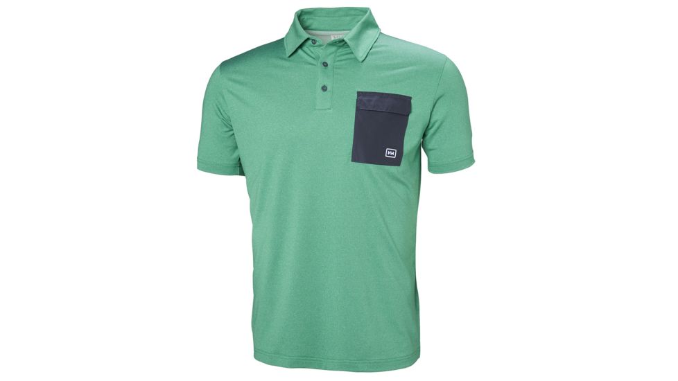 Helly Hansen Oksval Short Sleeve Polo - Mens, Pepper Green, Small, 62896-471-S