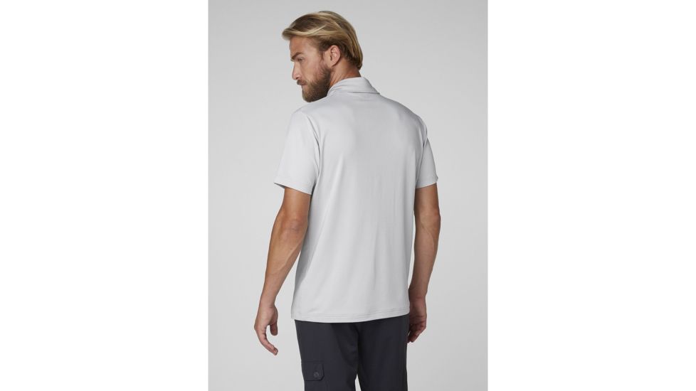 Helly Hansen Oksval Ss Polo - Mens, Grey Fog Melange, Medium, 62896853-M
