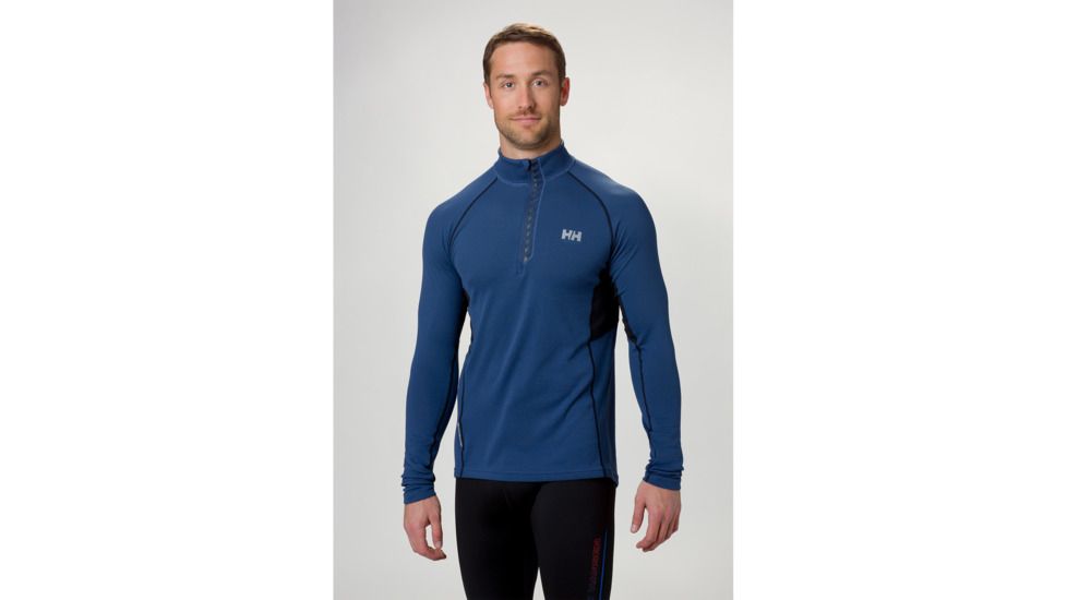 Helly Hansen Pace 1/2 Zip LIFA Flow Long Sleeve - Men's-Deep Steel-Small