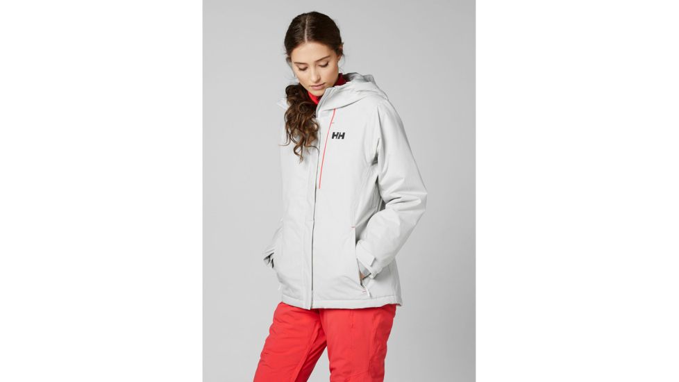 Helly Hansen Snowstar Jacket - Womens, White/Goji Berry, Extra Small, 65623-001-XS