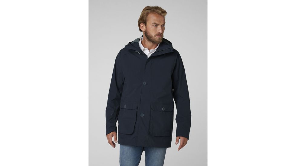 Helly Hansen Tsuyu Rain Coat - Mens, Graphite Blue, Large, 53283-994-L