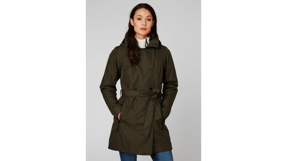 Helly Hansen Welsey Lightweight Trench Insulated Jacket - Womens, Beluga, Small, 53314482-S