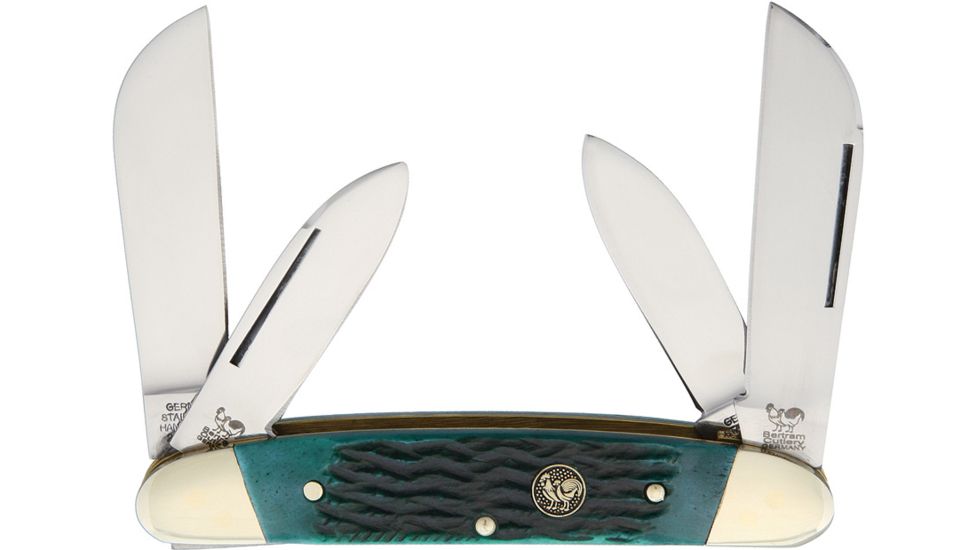 Hen &amp; Rooster Congress Green Pick Bone Folding Knife,Green,Pick Bone Handle HR264GPB