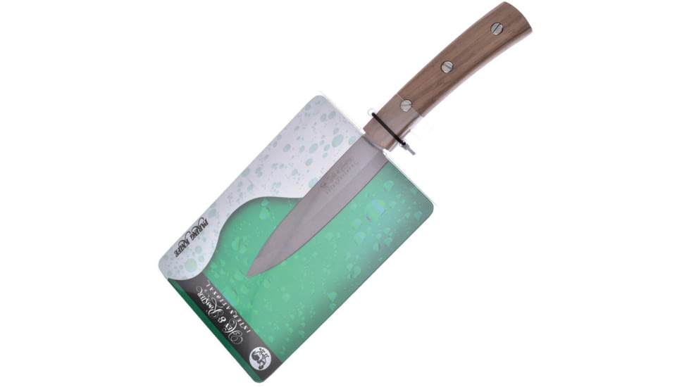 Hen &amp; Rooster Paring Knife Black Ceramic, 4 black finish ceramic blade, Walnut handle, HRI-061BC