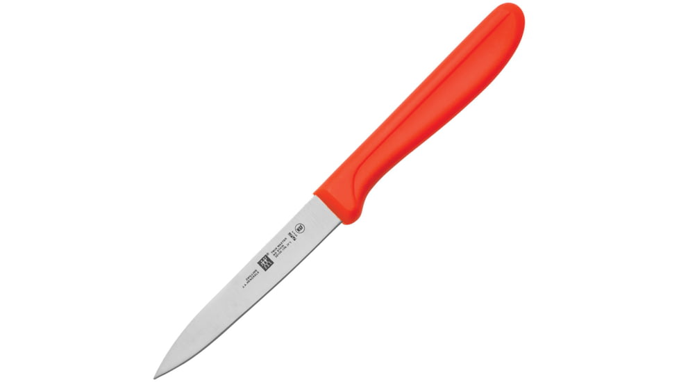 HENCKELS ZWILLING Twin Master Parer Knife, 8.25in Overall, 4in Satin Finish Stainless Blade, Orange Plastic Handle, Bulk Packed, 32100-106 BULK