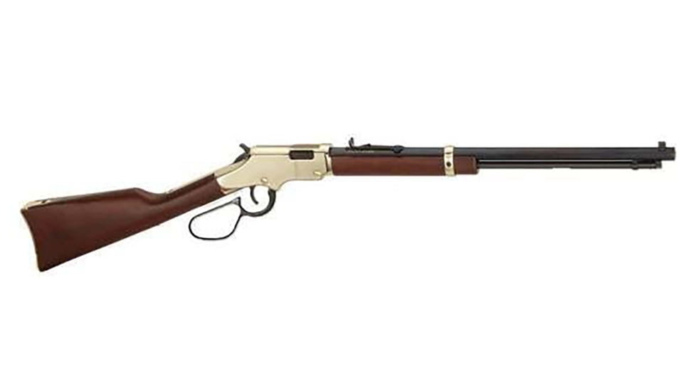 Henry Repeating Arms Golden Boy Octagon Walnut Lever Action Rifle, 17 Hornady Magnum Rimfire, 20in Octagon Barrel, 1-9, Walnut Stock, Blued, H004VL-FRRMPG