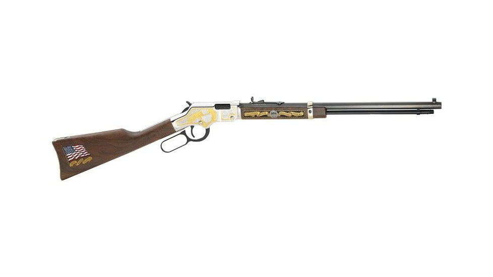 Henry Repeating Arms Military Service 2Nd Ed. Engraved Lever Action Rifle, .22 Long Rifle, 20in Barrel