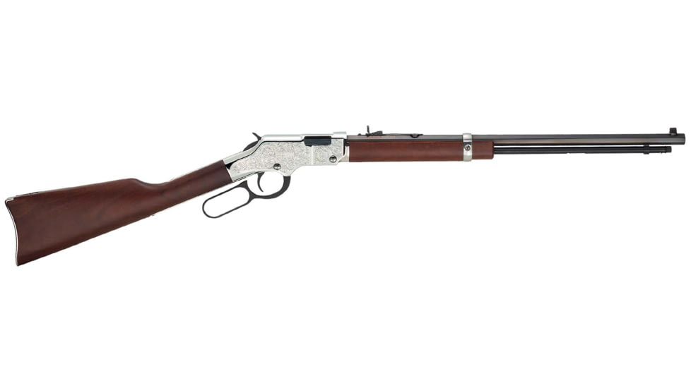 Henry Repeating Arms Silver Eagle Lever Action Rifle, .22 Winchester Magnum Rimfire, 20.5in Octagon Barrel, 1-16, Walnut Stock, Blued, H004SEM-FRRMPG