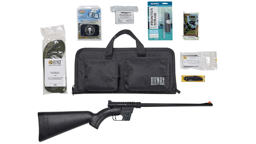 Henry Repeating Arms U.S. Survival Pack Semi-Auto Rifle, .22 Long Rifle, 16.13 in barrel, 1-16 Twist, 8 Rounds, H002BSGB-FRRMPG