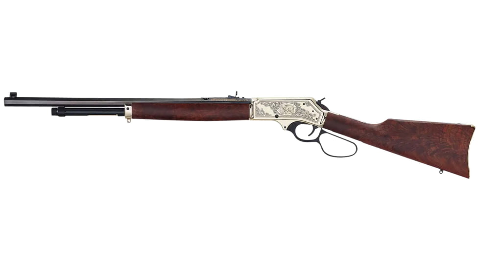 Henry Repeating Arms Wildlife Ed. Brass Side Gate Lever Action Rifle, .45-70 Government, 20in Octagon Barrel, 1-12, Walnut Walnut Stock, Brass, H010BGWL-FRRMPG