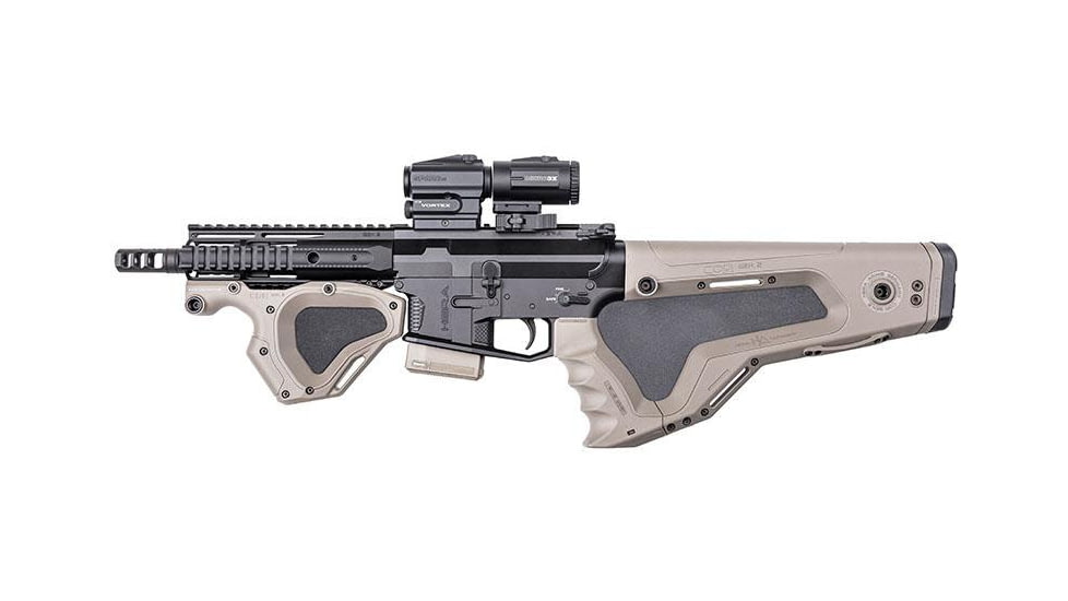 USED HERA Arms CQR Buttstock GEN.2, CA-Version, Tan, 12.16CA, EDEMO1, Used, Condition Good, Inspect and Rebox