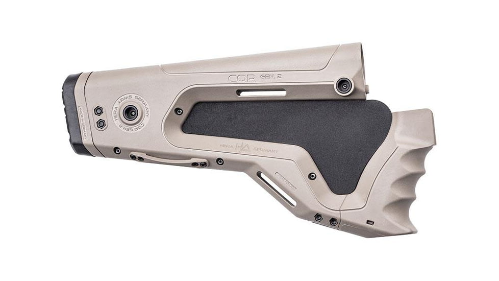 USED HERA Arms CQR Buttstock GEN.2, CA-Version, Tan, 12.16CA, EDEMO1, Used, Condition Good, Inspect and Rebox