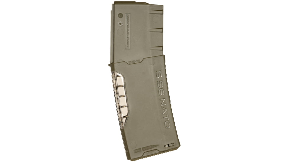 HERA Arms G.2 Transparent Frame Rifle Magazine, AR-15/M4, 5.56/.223, 30 Rounds, OD Green, 13.11/OD-30RD