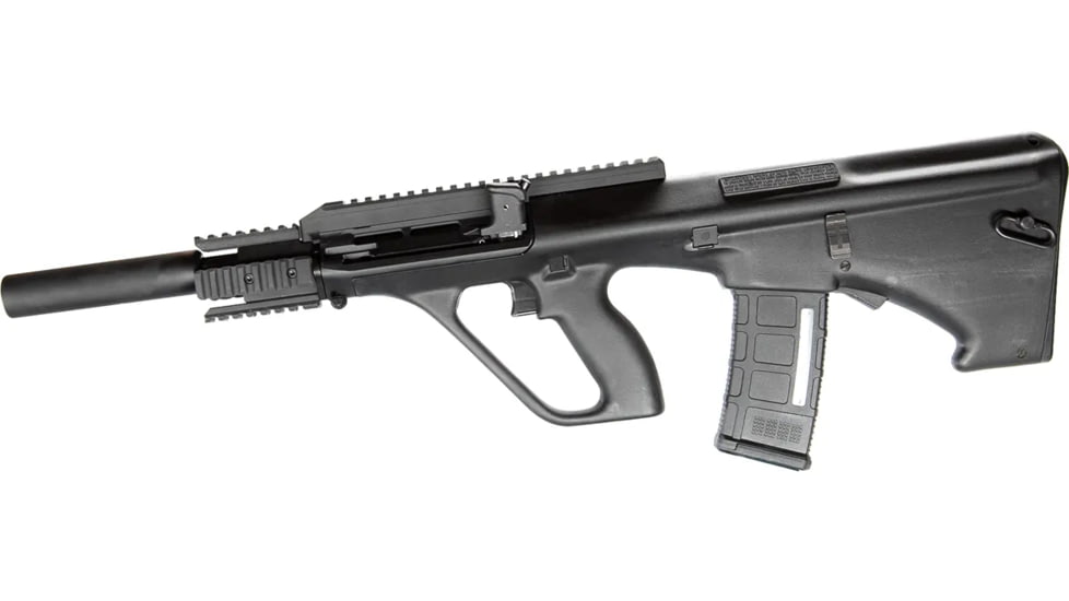 Heresy Design Steyr AUG 9mm 20.1in Nato Stock Conversion Kit w/ Faux Suppressor, Black, HBA16D-N10-FC-10RD