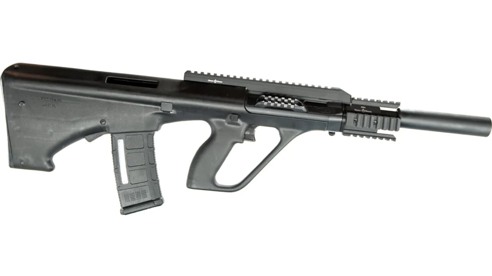 Heresy Design Steyr AUG 9mm 20.1in Nato Stock Conversion Kit w/ Faux Suppressor, Black, HBA16D-N10-FC-10RD
