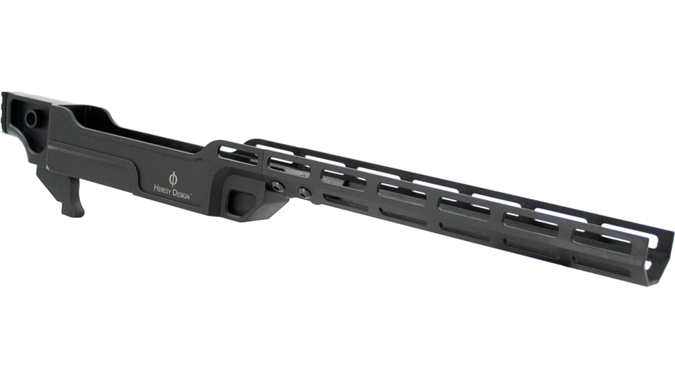 Heresy Design Vendetta Fixed Barrel Chassis, Long Rail, 9.59in, Black, HVCSLE