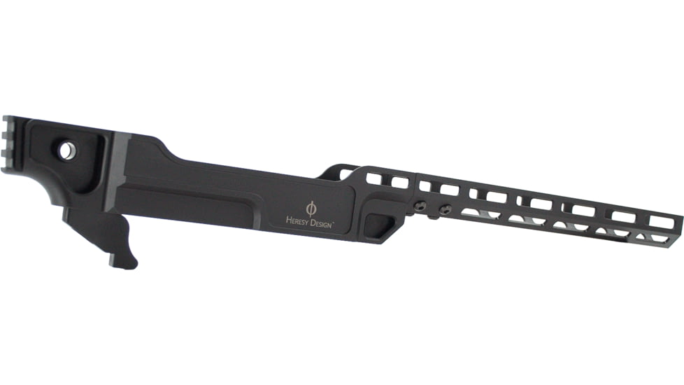 Heresy Design Vendetta Fixed Barrel Chassis, Long Rail, 9.59in, Black, HVCSLE