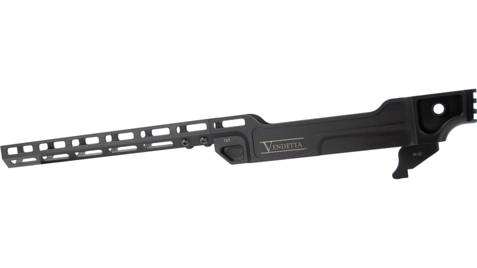 Heresy Design Vendetta Fixed Barrel Chassis, Long Rail, 9.59in, Black, HVCSLE