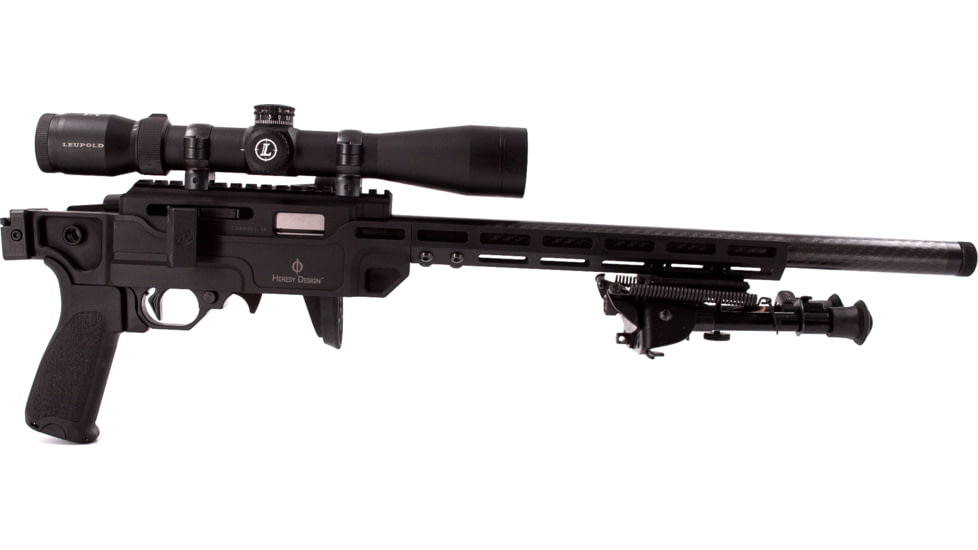 Heresy Design Vendetta Fixed Barrel Chassis, Long Rail, 9.59in, Black, HVCSLE