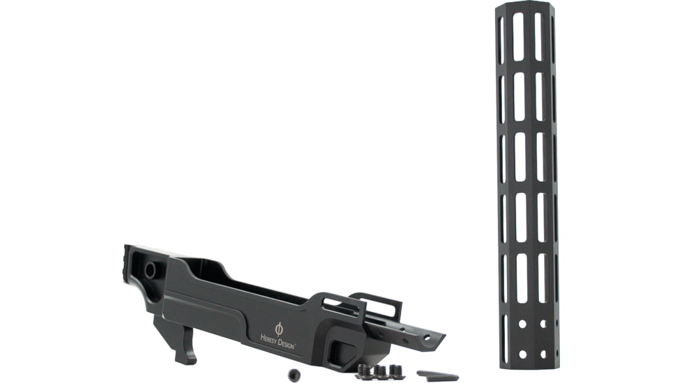 Heresy Design Vendetta Fixed Barrel Chassis, Long Rail, 9.59in, Black, HVCSLE