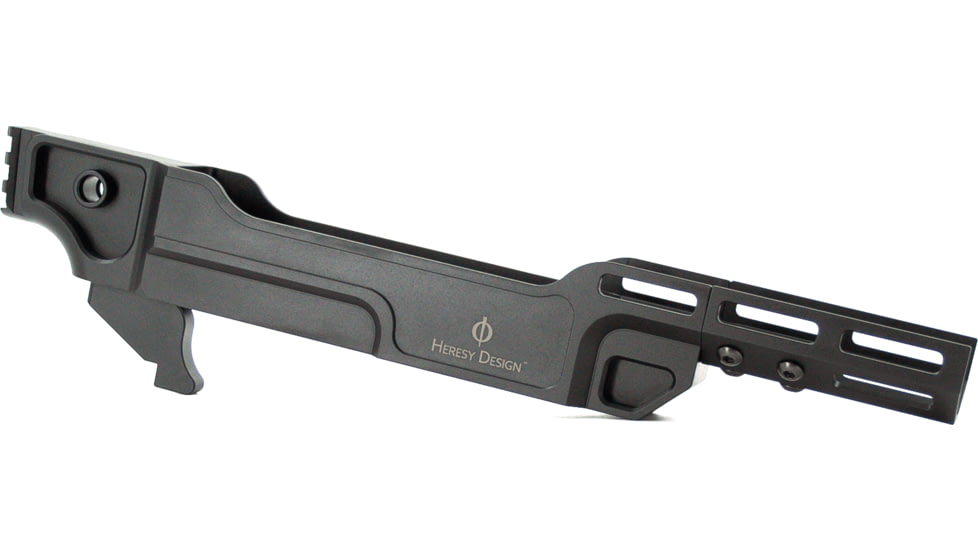 Heresy Design Vendetta Fixed Barrel Chassis, Mini Rail, 3.25in, Black, HVCSME
