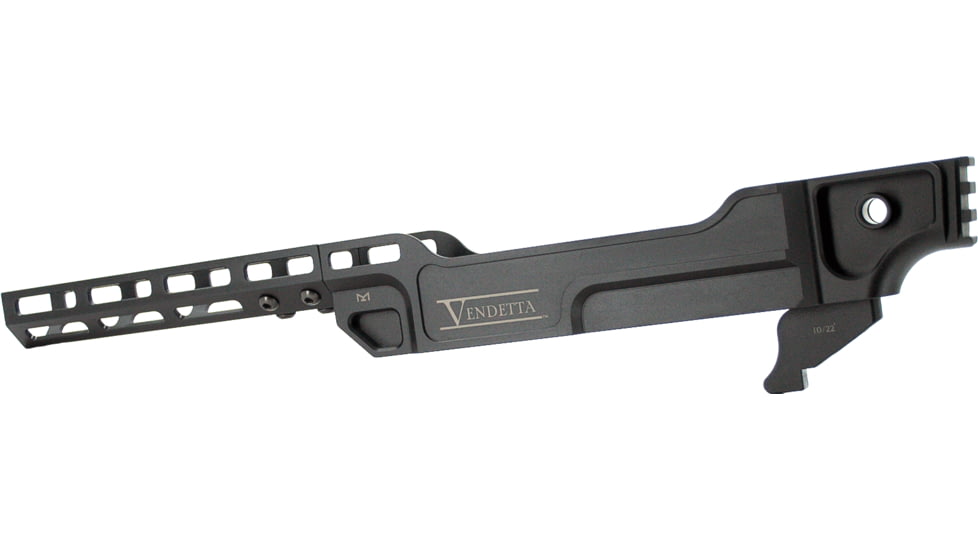 Heresy Design Vendetta Fixed Barrel Chassis, Short Rail, 6.375in, Black, HVCSSE