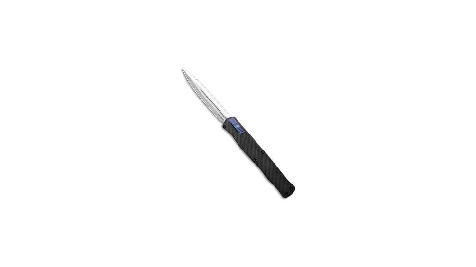 Heretic Knives Cleric II Automatic Folding Knife, 4.16in, CPM MagnaCut, Dagger Blade, Aluminum, Carbon Fiber, Black Handle, Black/Silver, 9.91 inch, BHQ-223755
