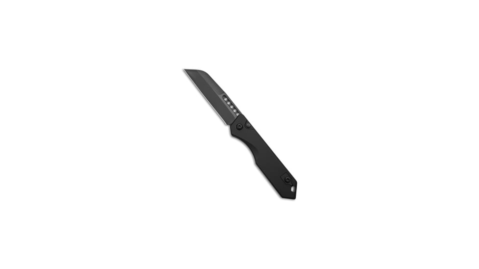 Heretic Knives Heretic Jinn Prototype Auto Button Lock Black DLC Aluminum 3" Black, Black, -, adult, BHQ-224426