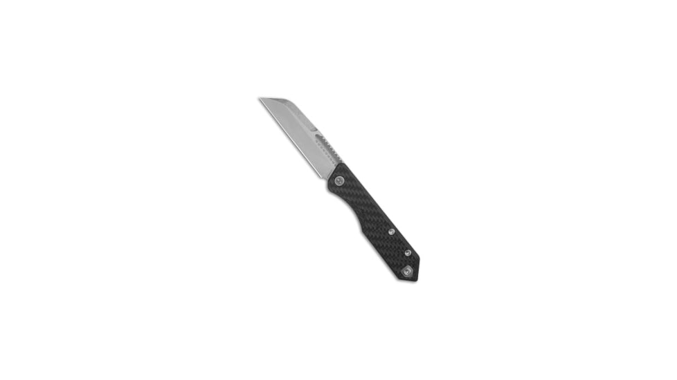 Heretic Knives Heretic Jinn Slip Joint Knife MagnaCut Carbon Fiber 3" Stonewash, Black, CPM MagnaCut, adult, BHQ-191945