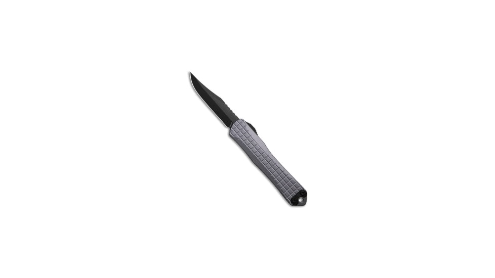 Heretic Knives Heretic Knives Blade Show West 24 Manticore-S Bowie OTF Gray Frag Al 2.6" DLC, Gray, CPM MagnaCut, adult, BHQ-207756
