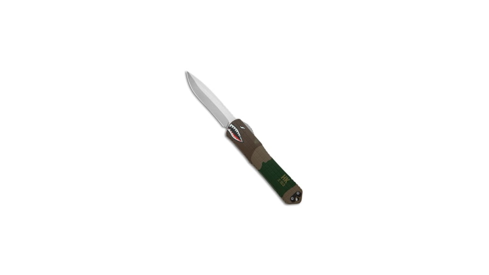 Heretic Knives Heretic Knives Manticore X OTF Automatic Knife A10 Edition Recurve 3.75" SW, Camo, CPM MagnaCut, adult, BHQ-210400