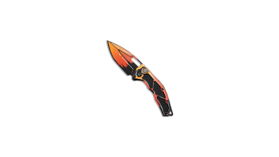 Heretic Knives Heretic Knives Medusa Auto Tanto Knife Orange Cel-Shade 3" Cerakote*DISCOUNTED, Orange, CPM MagnaCut, adult, BHQ-223200