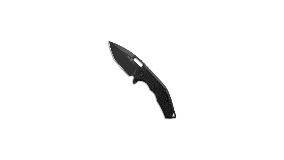 Heretic Knives Heretic Knives Medusa MagnaCut Manual Frame Lock Knife Black Al 3" Cerakote, Black, CPM MagnaCut, adult, BHQ-204918