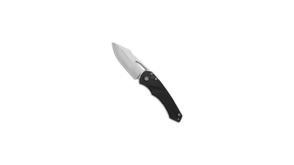Heretic Knives Heretic Knives Mini Pariah S/E Manual Button Lock Knife Black Polymer 3.3" SW, Black, CPM MagnaCut, adult, BHQ-206968