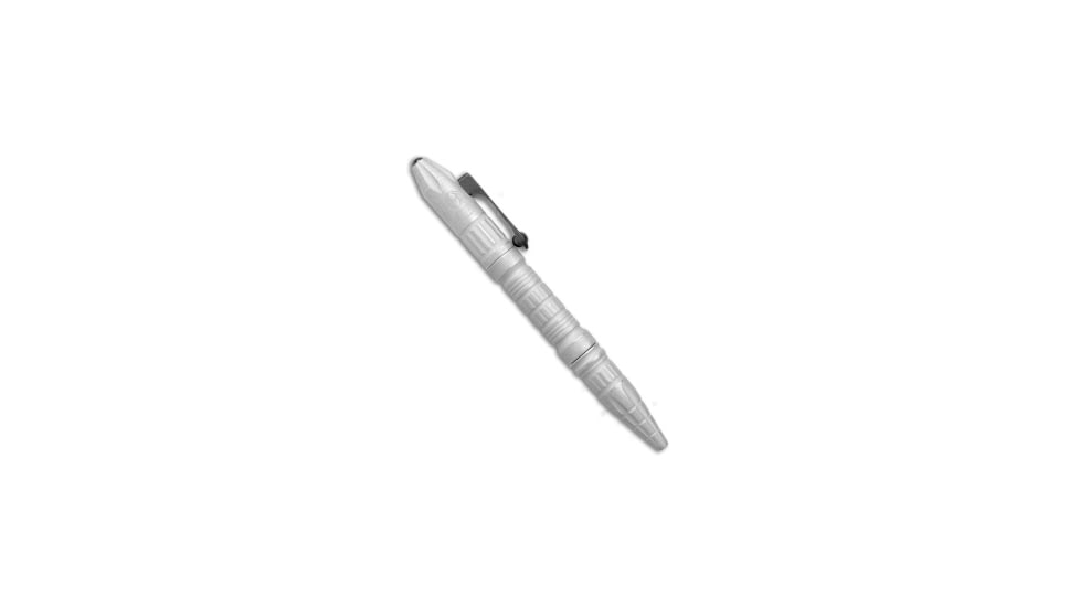Heretic Knives Heretic Knives Thoth Tactical Pen Blizzardworn Aluminum - Silver Winter Edition, Gray/White, adult, BHQ-177630