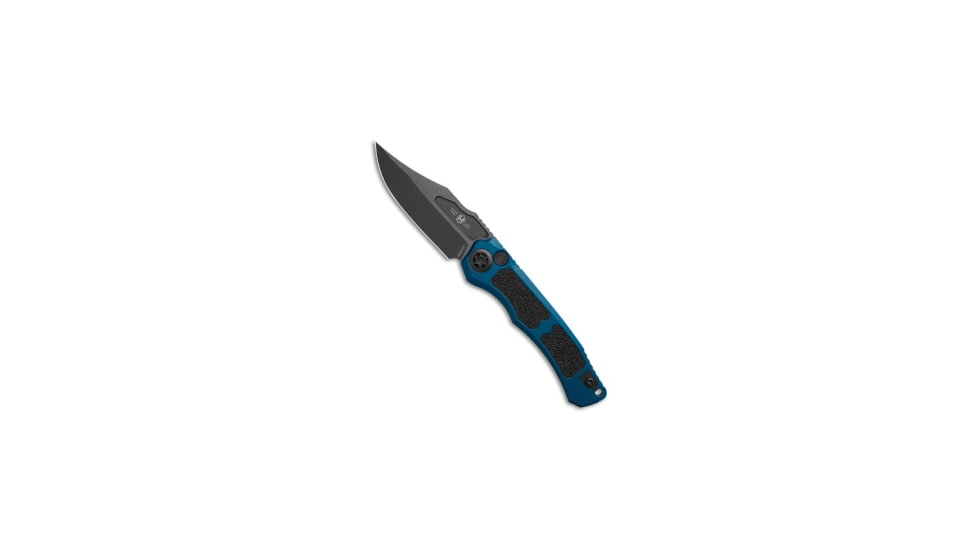 Heretic Knives Heretic Knives Wraith Auto Bowie Knife Blue Aluminum 3.6" DLC, Blue, CPM MagnaCut, adult, BHQ-209617