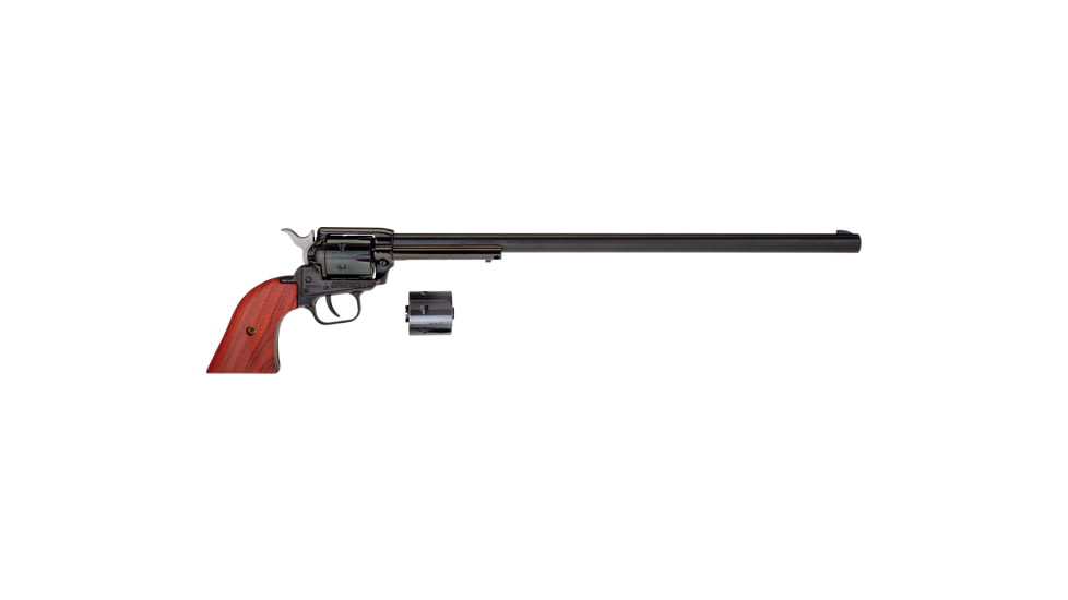 Heritage Manufacturing Revolver, .22 Long Rifle/.22 Winchester Magnum Rimfire, 16in Barrel, Fixed Sight, Blued Frame, Wood Grip, 6 Round Cylinder, RR22MB16