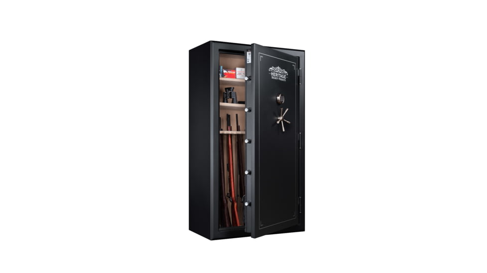 Heritage Security Products 64 Gun Fire and Waterproof Gun Safe with E-Lock, Black Santex, Oversized, 64EBH