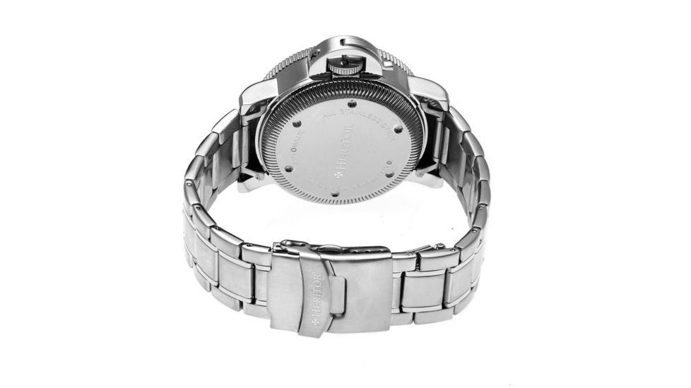 Heritor Automaitc Cahill Diver's Bracelet Watch, silver  silver HERHR5101