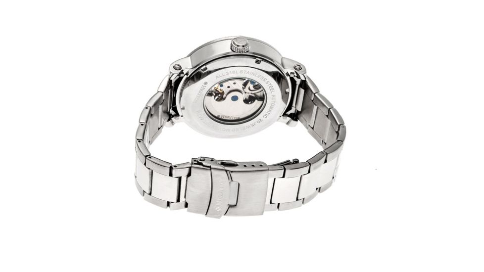 Heritor Automatic Aries Skeleton Bracelet Watch, black  silver HERHR4402